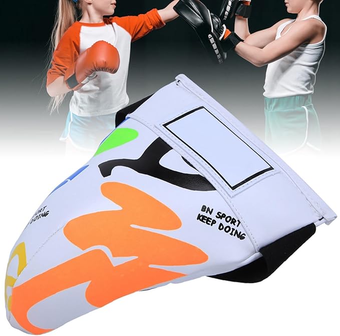 Groin Protector Boxing, Groin Guard Boxing, Children Boxing Groin Protector, for Boxing Taekwondo Muay Thai Training, White