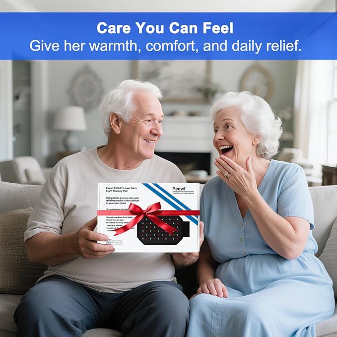 Wireless Lower Back Therapy Pad – Soothing 660nm Red & 850nm Near-Infrared Light with Built-in Gentle Heating Wires for Arthritis & Muscle Pain Relief | Auto Shut-Off