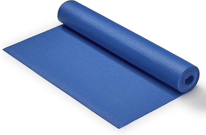 Sunny Health & Fitness Non-Slip Yoga Mat – Durable, Anti-Tear, Lightweight, Cushioned Support for Yoga, Pilates, Stretching Exercises, Meditation and Floor Workouts | Multiple Sizes & Colors