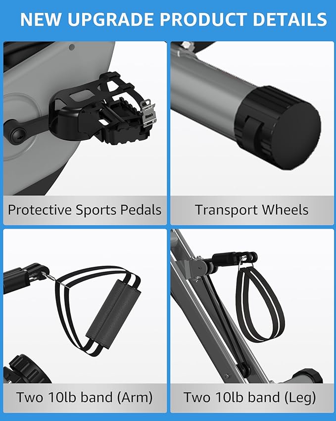 Foldable Exercise Bike Stationary Bikes for Home, 5 IN 1 Indoor Workout Bike, Cycling Bike with 16-Level Quiet Magnetic Resistance, 6.6 LBS Flywheel and 300LBS Capacity, 2025 Designed 817 X-bike