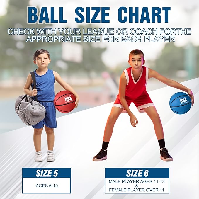 Libima 24 Pcs Rubber Basketballs Bulk with Pump Official Size Multicolor Basket Balls Youth Streetballs Set for Adult Boys Girls Gifts Indoor Outdoor Training Practice