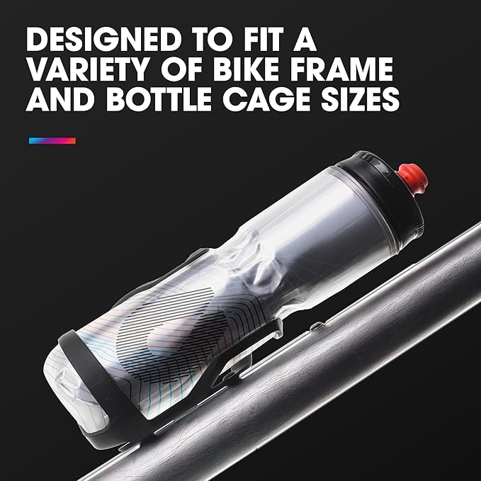 HydraPak Polar Surge Insulated Bike Water Bottle 2-Pack (20oz or 24oz) - High Flow, Fits Most Bike Cages, For Cycling & Sports