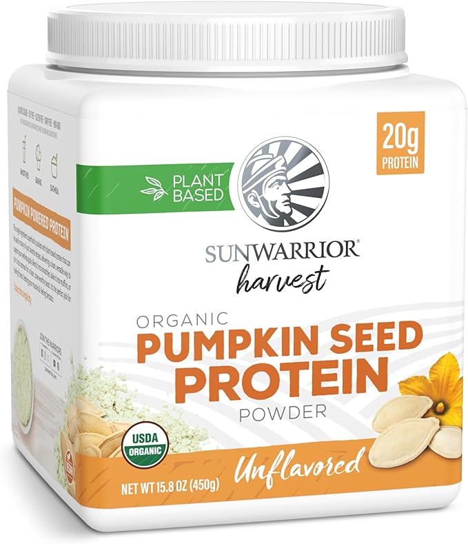 Organic Pumpkin Seed Protein Powder Cold Pressed, Simple Single-Ingredient Superfood Plant-Based, Easy to Digest All 9 Essential Amino Acids Mild Flavor for Smoothies, Baking & 20g Protein 15 Servings