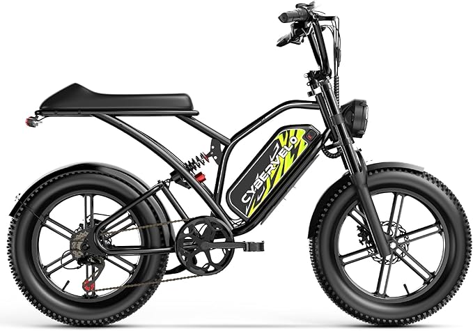 Electric Bike for Adults 1500W Peak 20" Fat Tire All-Terrain E-Bike 80-120Miles 30MPH Electric Dirt Bike for Road Sand Mountain Snow - 48V 20/30AH Battery Powered Electric Motorcycle