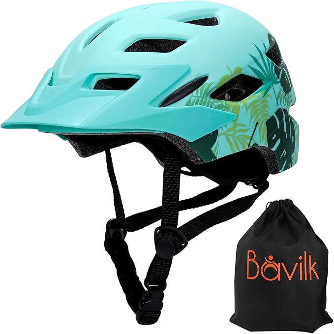 Kids Bike Helmet,Bavilk Kids Boys Girls Bike Helmets with LED Light Detachable Visor Children Youth Teen Multi-Sport for Skating Cycling Scooter Skateboard Adjustable & Lightweight 19.7"-22.4"