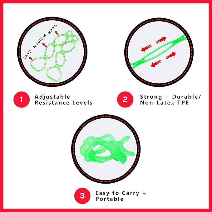 Walk at Home Workout Bands 7 Ring Adjustable Resistance Bands for Working Out Home Workout Walking Exercise Workout Bands Fitness Program Exercise Bands Stretch Bands for Recovery