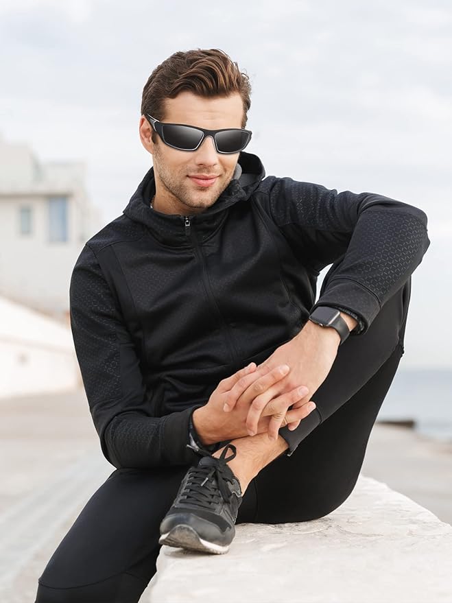 Frienda 6 Pack Polarized Sport Sunglasses for Men Multipack Fit over Glasses Pack Lot Set Men's Sport Fishing Eyeglasses