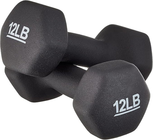 Amazon Basics Neoprene Dumbbell Hand Weights for Exercise and Muscle Toning