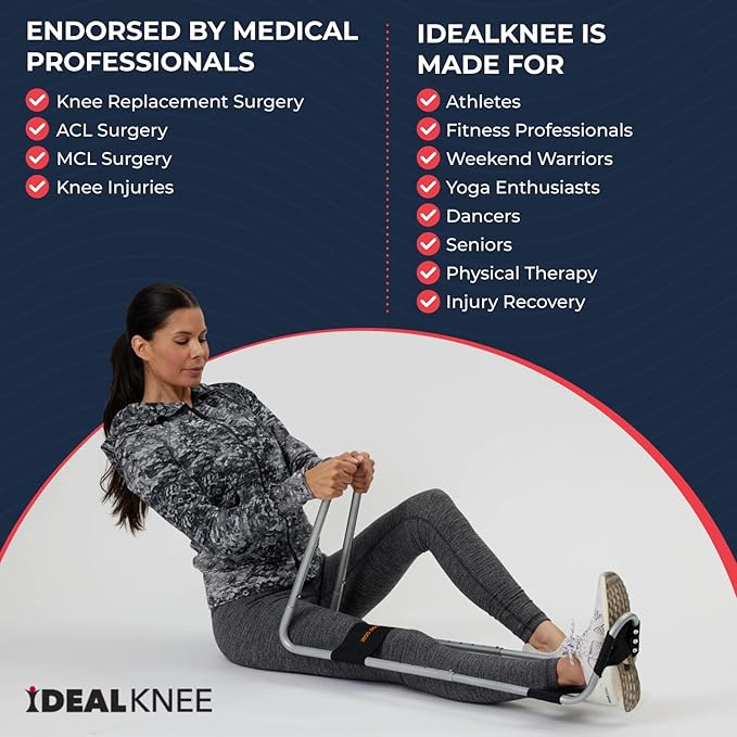 IdealKnee - Advanced Knee Extension & Pain Relief Device - Endorsed by PTs & Surgeons - Ideal for ACL, MCL Recovery, Athletes, Therapy & Rehab