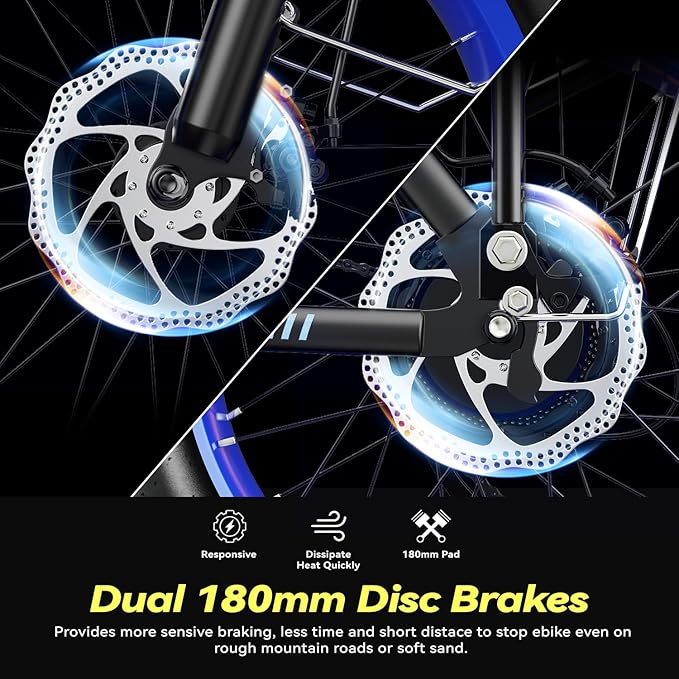 Foldable Electric Bike for Adults, 30+MPH, 48V 20Ah Removable Battery up to 80Miles, 20" Fat Tire Peak 1000W Motor Dirt Ebike Adult Electric Bicycle for City Commute Beach Mountain Adventurous E Bike