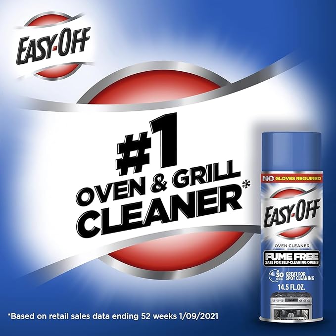 Easy-Off Fume Free Oven Cleaner Spray, Lemon, 24oz, Removes Grease