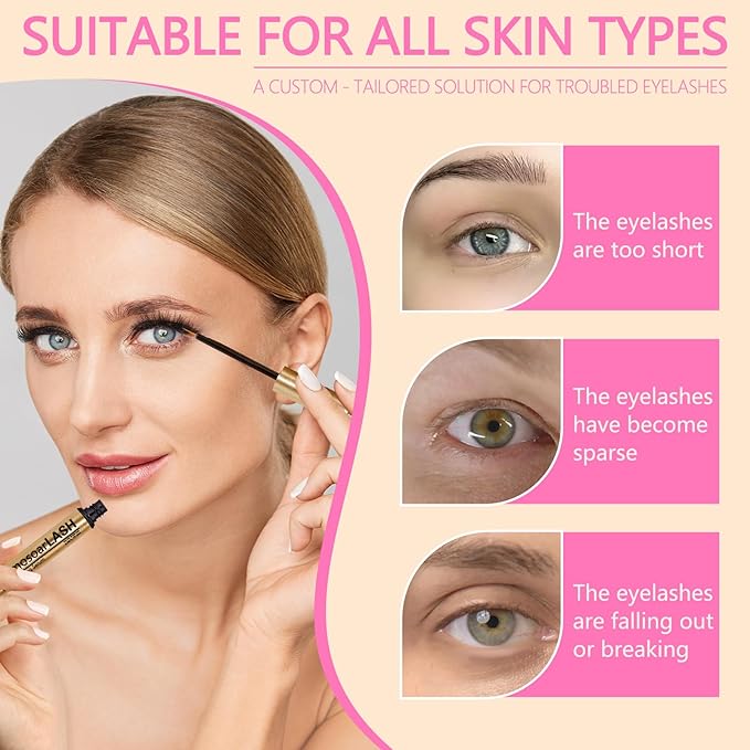 Eyelash Growth Serum Lash Boost & Enhancing Serum - Get Fuller,Longer,Stronger Lashes 4ml