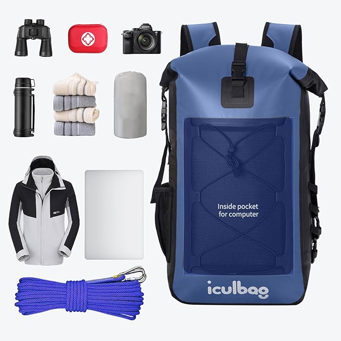 Dry Bags Waterproof Backpack for Women Men Travel Dry Bag Backpack Warterproof Bag for Kayaking Beach Boating 30L/40L