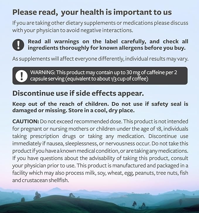 EGCG Green Tea Extract Capsules - Super High Potency Green Tea Pills Antioxidant Rich Formula Packed with Polyphenols Catechins & EGCG - 500mg Per Capsule - Non-GMO & Made in the USA (Trial Size)