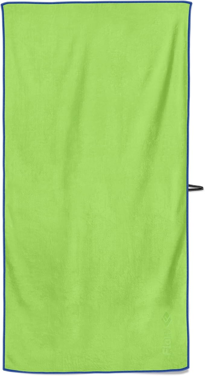 Flow Swim Gear Flow Hydro Sport Towel - Microfiber Quick Dry Swimming Towels for Swim, Pool, Triathlon, and Other Water Sports in Medium and Large Sizes (Lime, X-Large (72" X 40"))