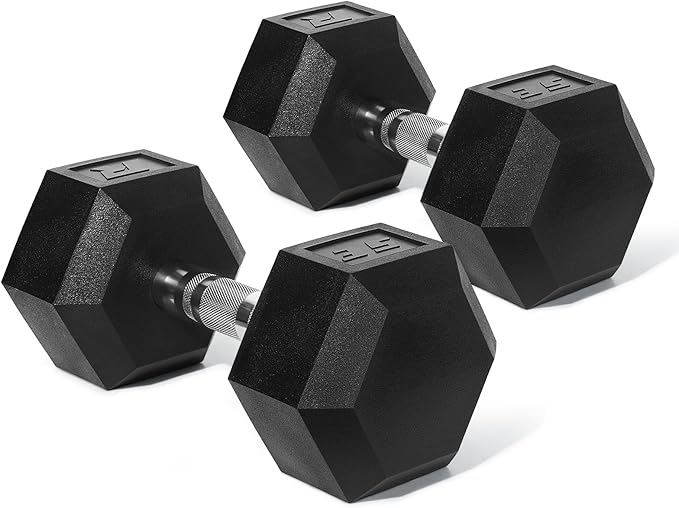 RitFit 5-650 LBS PVC Encased Hex Dumbbell Sets with Optional Rack for Home Gym, Hand weight with Chrome Handle for Strength Training, Workouts