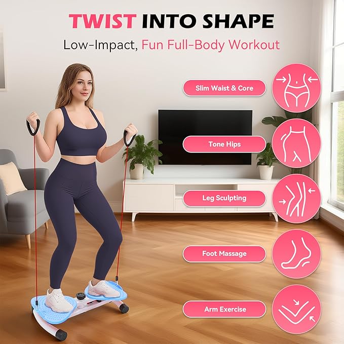 EPHESPORT Waist Twisting Machine, Ab Twister for Home Workout, Twister Board for Exercise, Full Body Slimming & Core Training, Twist Machine for Weight Loss, Compact Home Exercise Equipment
