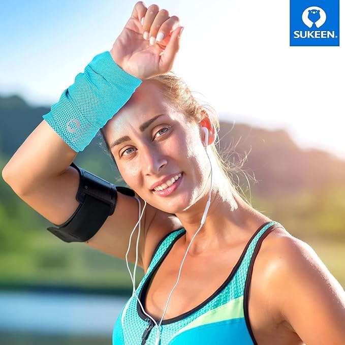 Sukkeen Cooling Towel (40"x12"), Soft Breathable Chilly Microfiber Towel for Yoga, Sports & More Activities