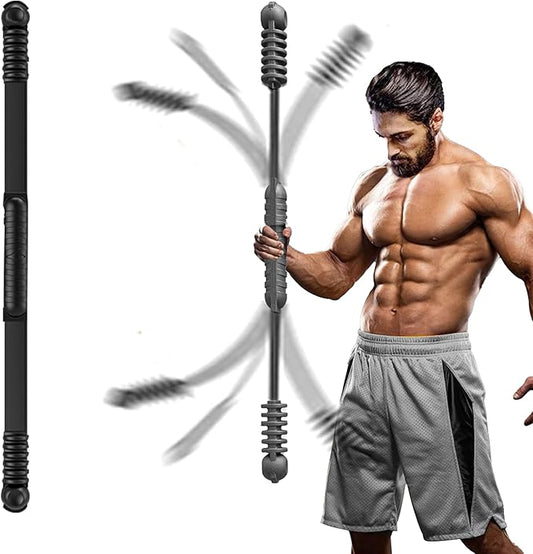 Elastic Fitness bar, Weight bar, Core Strength Training, Arm Twister, Home Gym Workout, Suitable for Men, Women Body Shaping and Fat Burning Training