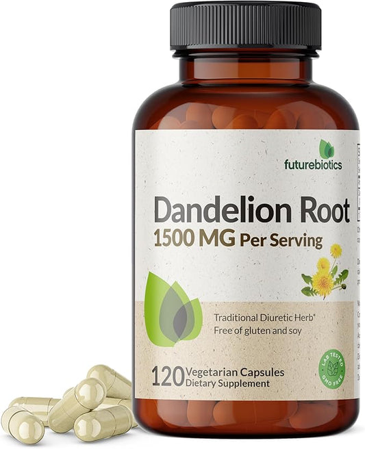 Futurebiotics Dandelion Root 1500 MG per Serving Traditional Diuretic Herb, Non-GMO, 120 Vegetarian Capsules