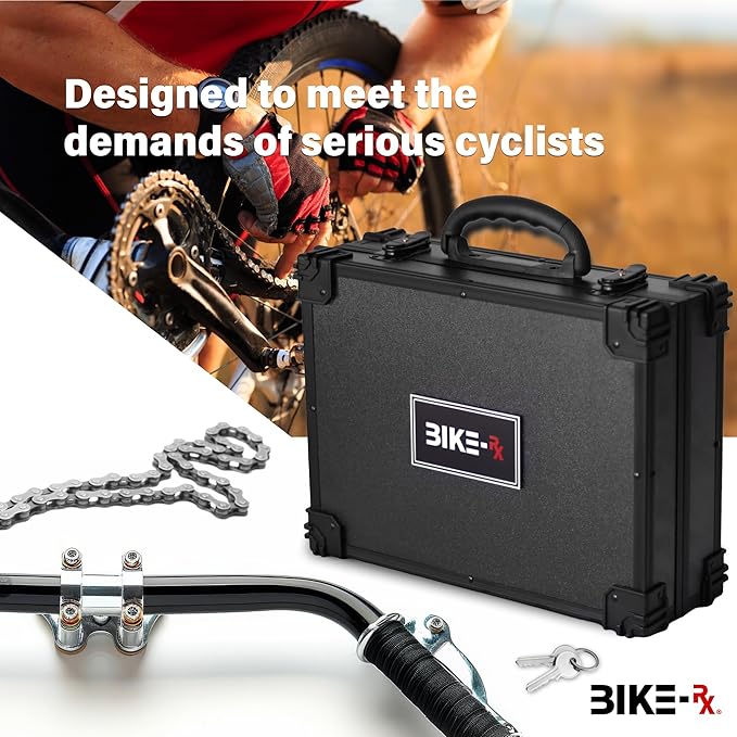 Elite 37pc Bike Tool Kit – Bicycle Repair Set for Mountain, Road, BMX & Ebikes, w/Chain Breaker, Tire Repair, Maintenance Kit & Lock Case