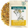 Yarrow Flower Tea Organic (4oz.)- Dried Yarrow Herb Loose Leaf - Herbal Tea to Support Healthy Immune Function & Relaxation
