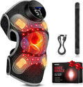 Upgraded PRO Red Light Therapy Knee Brace & 4 Vibration Massage - Wireless Rechargeable Controller, 660nm&850nm Red Light Therapy Heated Device for Knee/Elbow/Shoulder Pain