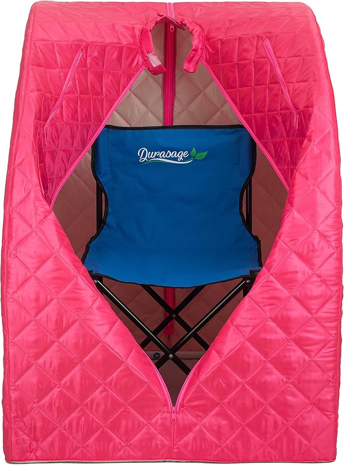 Durasage Portable Steam Sauna for Home Use – Foldable Full Body Personal Spa Tent with 800W Steam Generator, 60-Min Timer, Chair Included, Lightweight Design