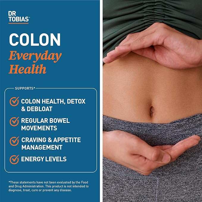 Dr. Tobias Colon Everyday Health - Gut Health for Women & Men - Psyllium Fiber Powder Drink with 4g Psyllium Husk Powder per Serving, Vegan, Gluten Free, Non-GMO, Strawberry Flavor, 60 Servings