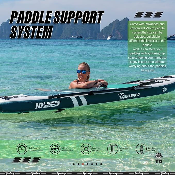 Inflatable Paddle Board with Premium SUP Board Accessories, Allround Paddle Boards for Adults/Kids,Stand Up Paddle Board Defender Collection