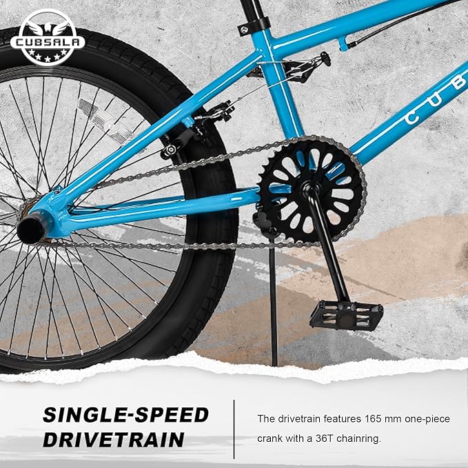 Freestyle BMX Bike, 18 20 Inch Kids Bicycle for 5-13 Years Old Kids and Beginner Level Rider, Multiple Colors