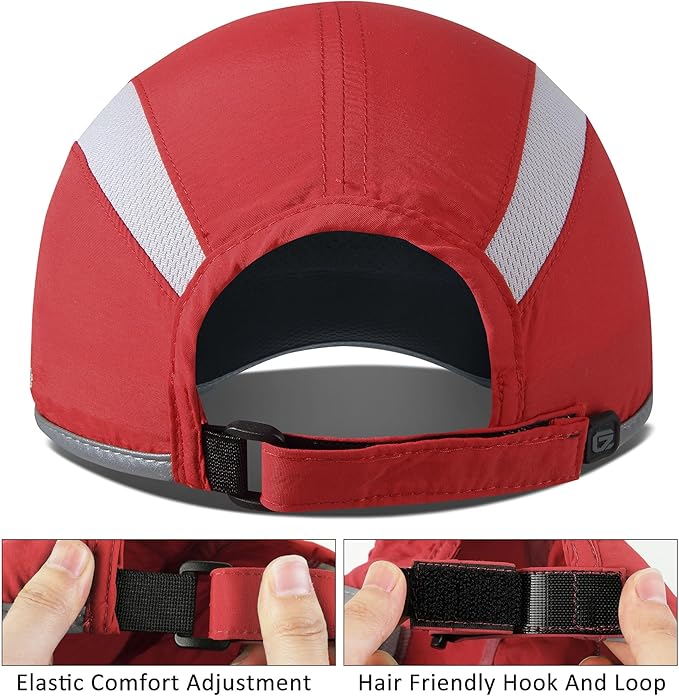 GADIEMKENSD Reflective Folding Outdoor Hat Unstructured Design UPF 50+ Sun Protection Sport Hats for Womens and Mens