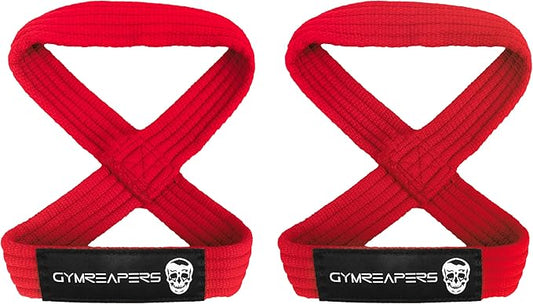 Gymreapers Figure 8 Lifting Straps For Deadlift, Powerlifting, Strongman, & Cross Training Strong Weightlifting Wrist Straps For Men, Women