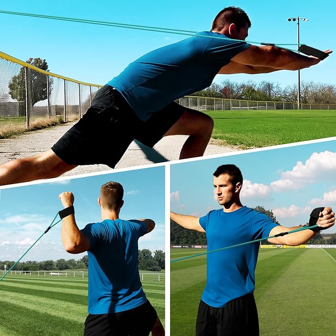 Baseball Pitching Resistance Bands - 15/30 Lb Softball Pitching Trainer, Resistance Bands for Arm Strength, Ideal for Training, Warm-Ups & Beginner Learning