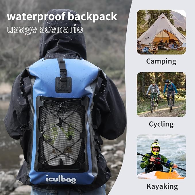 Dry Bags Waterproof Backpack for Women Men Travel Dry Bag Backpack Warterproof Bag for Kayaking Beach Boating 30L/40L