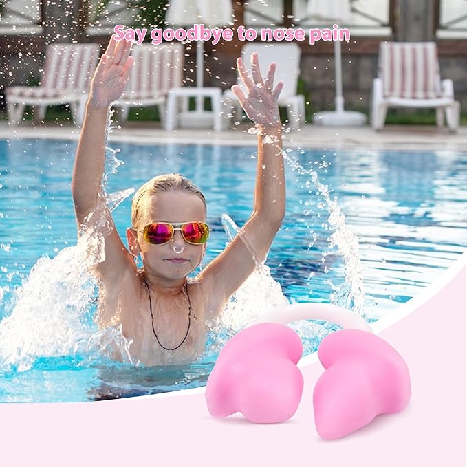 Nose Plugs for Swimming for Kids(Age 4-7),Painless Nose Clip for Swimming, Ensure Comfort and Safety in The Water
