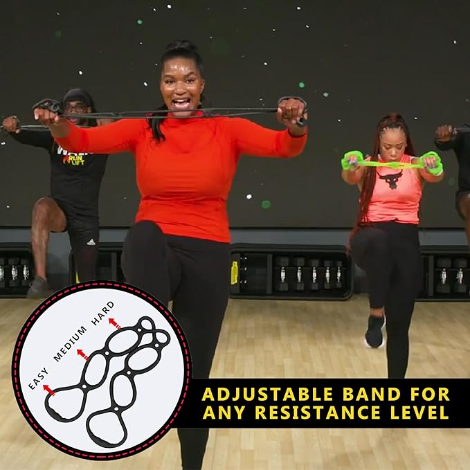 Walk at Home Workout Bands 7 Ring Adjustable Resistance Bands for Working Out Home Workout Walking Exercise Workout Bands Fitness Program Exercise Bands Stretch Bands for Recovery