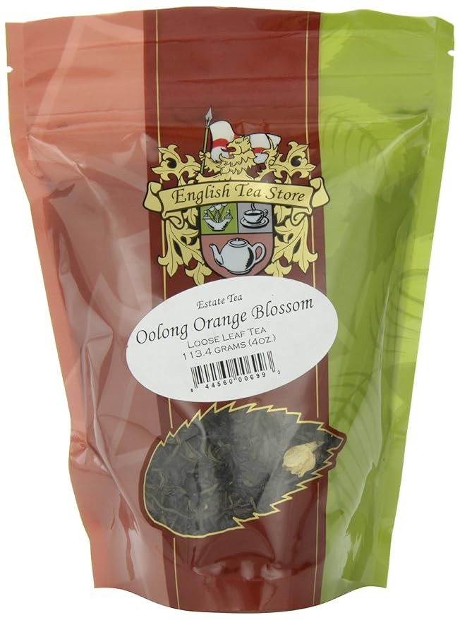 Oolong Orange Blossom Estate Tea Pouches - 4oz | Loose Leaf Semi-Fermented Blend with Toasty Fruity Jasmine Notes | Ethical Tea Partnership Estates | Refreshing Iced or Hot Brew