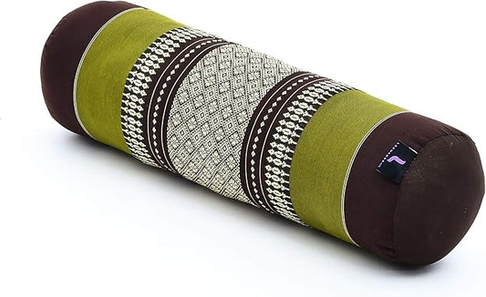 Leewadee Small Yoga Bolster – Shape-Retaining Cervical Neck Roll, Tube Pillow for Comfortable Reading, Kapok Filling, 22 x 6 x 6 inches