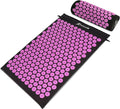 ProsourceFit Acupressure Mat and Pillow Set for Back/Neck Pain Relief and Muscle Relaxation, Large - Gray/Gray