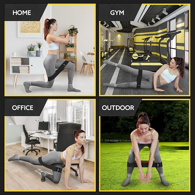 Fabric Resistance Bands for Legs - Workout Bands Resistance Bands for Men and Women - Booty Bands for Working Out - Exercise Bands Resistance Bands Set - Elastic Bands for Exercise