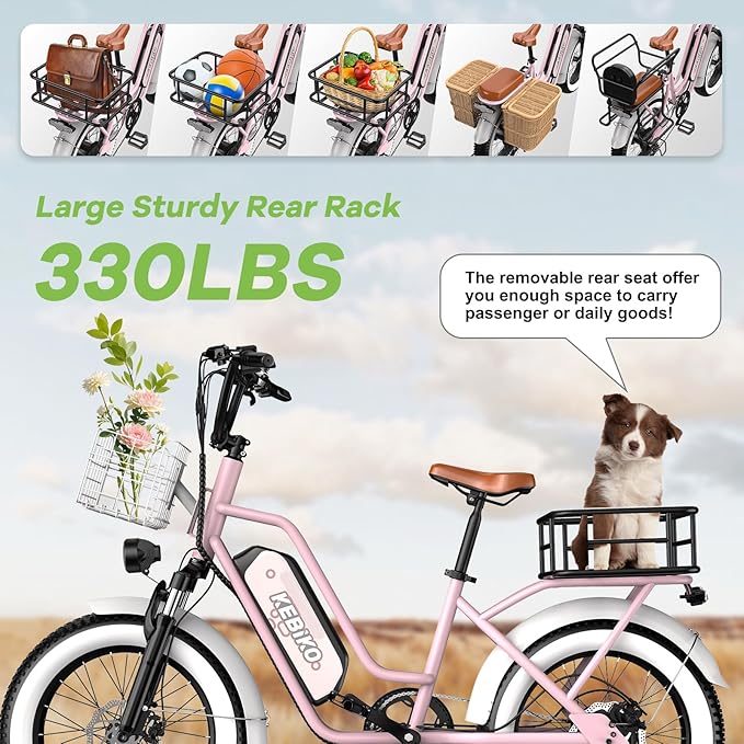 Electric Bike for Adults, 20"x 4" Fat Tire 35MPH Ebike, 1450W Peak Mountain Bike with 48V 20AH Removable 960WH Battery, 80 Miles Max Range Hydraulic/Mechanical Disc Brake 7-Speed Electric Bicycle