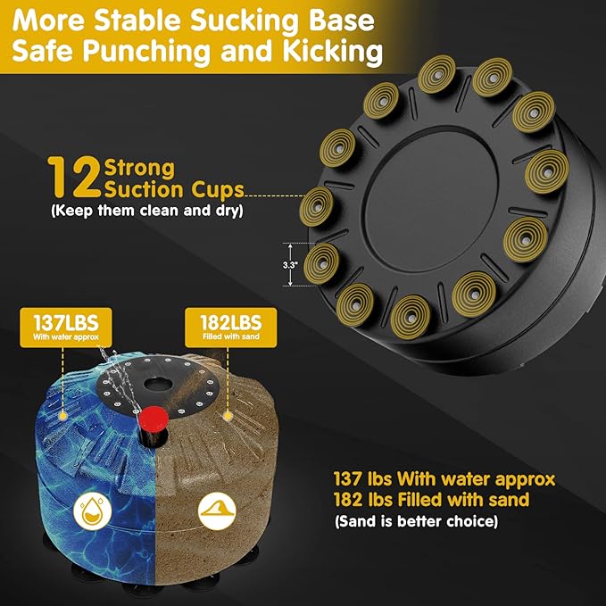 GIKPAL Freestanding Punching Bag with Boxing Gloves, Heavy Boxing Bag with Stand for Adult, Kickboxing Bag for MMA Martial Arts Boxing Traning