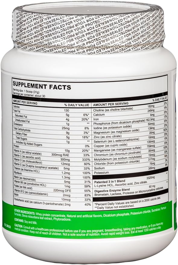 Enable Weight Loss Shake - Delicious Vanilla Flavor for Healthy & Satisfying Meal Replacement, 2lb 8oz