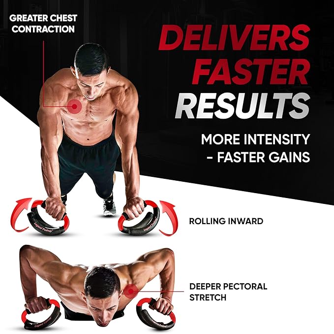 Legend Pushup – Advanced Push-Up Bars to Eliminate Wrist Pain, Generate More Muscle Growth, Deliver Faster Results, and Prevent Plateaus – Rocking Handle Design for Natural Movement and Effective Workouts
