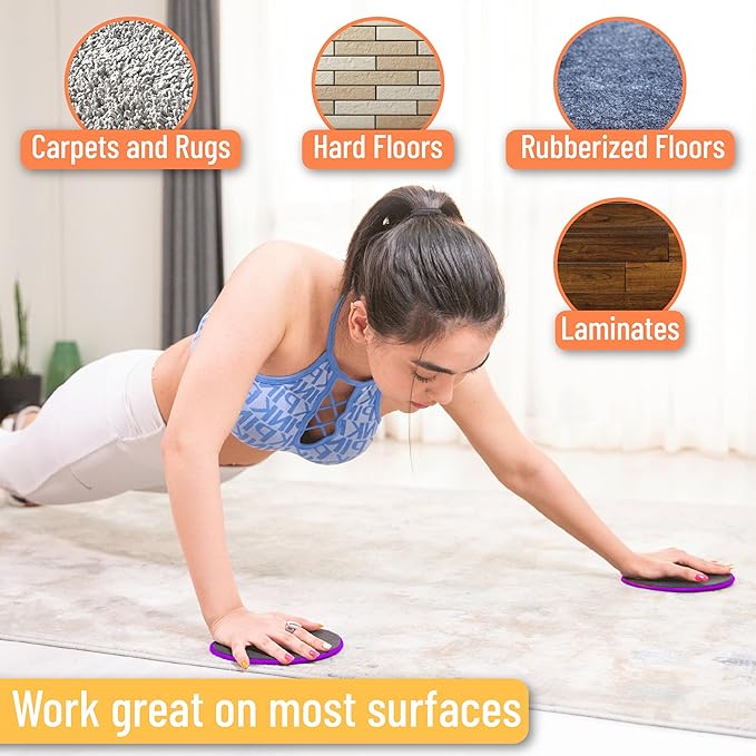 Mr. Pen Core Sliders for Working Out - 2 Pack Dual Sided Workout Sliders Discs