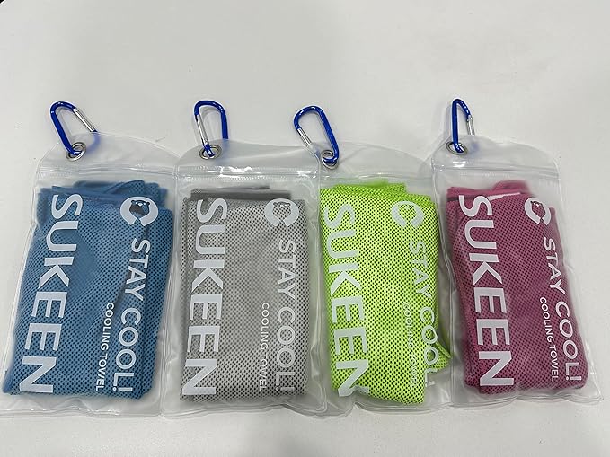 Sukeen Cooling Towel (40"x12"),Ice Towel,Soft Breathable Chilly Towel,Microfiber Towel for Yoga,Sport,Running,Gym,Workout,Camping,Fitness,Workout & More Activities