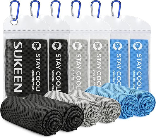 Sukeen Cooling Towel,Instant Evaporative Cooling for Sports,Yoga,Golf,Gym,Neck,Workout and More(40”x 12”)