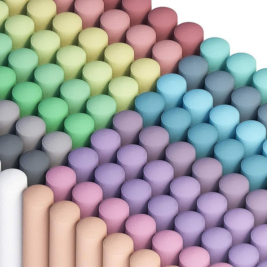 feela Sidewalk Chalk, 162 Pack 18 Colors Sidewalk Chalk Set For Kids Jumbo Chalk Bulk, Great for Kids Family, Paint on Sidewalk Wall School Driveway Blackboard Street Playground
