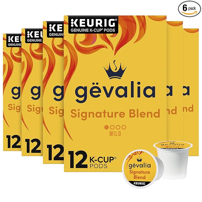 Gevalia Signature Blend Mild Light Roast K-Cup® Coffee Pods (72 Pods, 6 Boxes of 12)